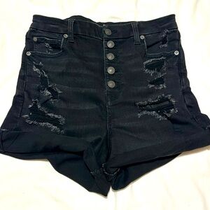 AE Curvy Super High-Rise Shortie - size 10 - Black